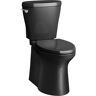 KOHLER Betello Revolution 360 2-Piece 1.28 GPF Single Flush Elongated Toilet in Black Black (Seat Not Included)