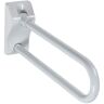 27 in. Antimicrobial Vinyl Coated Folding Rotating Grab Bar in White