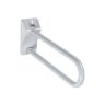 27 in. Antimicrobial Vinyl Coated Folding Grab Bar in White