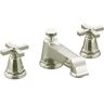 KOHLER Pinstripe Pure Cross 2-Handle Deck-Mount Roman Tub Faucet Trim in Vibrant Polished Nickel (Valve Not Included)