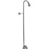 Pegasus 2-Handle Claw Foot Tub Faucet without Hand Shower with Riser and Plastic Showerhead in Polished Chrome