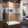 DreamLine Flex 38 in. - 42 in. W x 72 in H Semi-Frameless Pivot Shower Enclosure in Chrome