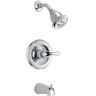 Delta Classic 1-Handle Thermostatic Wall Mount Tub and Shower Faucet Trim Kit in Chrome (Valve Not Included)