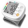 Aoibox Rechargeable Wrist Blood Pressure with Digital LCD Heart Rate Machine, White