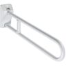 33 in. Antimicrobial Vinyl Coated Folding and Rotating Grab Bar in White