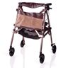 SIGNATURE LIFE Elite Travel Standard 4-Wheeled Rollator with Seat in Champagne Gold