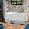 FINE FIXTURES 60 in. x 32 in. Acrylic Left Drain Rectangular Apron Front Non-Whirlpool Bathtub in White