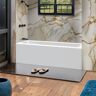 FINE FIXTURES 54 in. x 30 in. Acrylic Left Drain Rectangular Apron Front Non-Whirlpool Bathtub in White