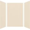 Transolid Expressions 48 in. x 48 in. x 72 in. 3-Piece Easy Up Adhesive Alcove Shower Wall Surround in Bisque