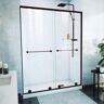 DreamLine Harmony 60 in. W x 76 in. H Sliding Semi Frameless Shower Door in Oil Rubbed Bronze with Clear Glass