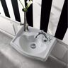 WS Bath Collections Heritage WSBC 1033 Glossy White Ceramic Rectangular Wall Mounted Bathroom Sink with Right Faucet Hole