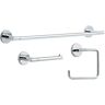 Delta Lyndall 3-Piece Bath Hardware Set with 24 in. Towel Bar, Toilet Paper Holder, Towel Ring in Polished Chrome