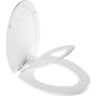 BEMIS NextStep2 Children's Potty Training Elongated Enameled Wood Closed Front Toilet Seat in White with Plastic Child Seat