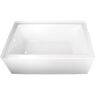 Aqua Eden Ella 60 in. Acrylic Left-Hand Drain Rectangular Alcove Bathtub in White