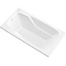 Universal Tubs Coral 59 in. Rectangular Drop-in Air Bath Tub in White