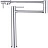 WELLFOR Deck Mounted Pot Filler Faucet with 360° Rotation in Polished Chrome