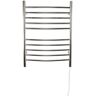 Amba Radiant Curved 10-Bar Plug-In Electric Towel Warmer in Brushed Stainless Steel