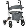 HOMCOM Folding Forearm Rollator Walker in Aluminum