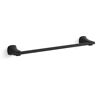 KOHLER Rubicon 18 in. Wall Mounted Towel Bar in Matte Black