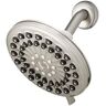 Waterpik 6-Spray Patterns 7 in. Drencher Wall Mount Adjustable Fixed Shower Head in Brushed Nickel