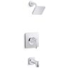 KOHLER Venza 1-Handle Tub and Shower Faucet Trim Kit with 1.75 GPM in Polished Chrome (Valve Not Included)