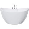 A&E Turin 55-1/8 in. Acrylic Flatbottom Freestanding Bathtub in White