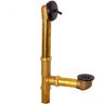 Westbrass 14 in. Bath Waste & Overflow Assembly with Trip Lever and Beehive Strainer Drain in Oil Rubbed Bronze