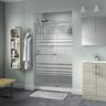 Delta Contemporary 48 in. x 71 in. Frameless Sliding Shower Door in Nickel with 1/4 in. Tempered Transition Glass