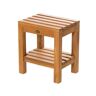 ARB Teak and Specialties Coach 15.75 in. W x 12.25 in. D x 17.75 in. H Flat Shower Seat with Shelf in Natural Teak