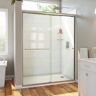 DreamLine Alliance Pro HV 60 in. W x 76.5 in. H Sliding Semi Frameless Shower Door in Brushed Nickel with Clear Glass