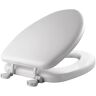 Padded Toilet Seat Elongated Shape Close Front Toilet Seat in White