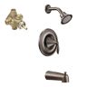 MOEN Eva Single-Handle 1-Spray Tub and Shower Faucet in Oil Rubbed Bronze (Valve Included)