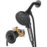 Heemli Filtered Single Handle 7-Spray Patterns Shower Faucet 1.8 GPM with Adjustable Stream in Matte Black (Valve Included)