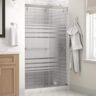 Delta Mod 47-3/8 in. x 71-1/2 in. Soft-Close Frameless Sliding Shower Door in Chrome with 1/4 in. Tempered Transition Glass