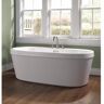 Delta Synergy 60 in. x 32 in Soaking Bathtub with Center Drain in High Gloss White