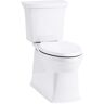 KOHLER Corbelle Comfort Height Revolution 360° 12 in. Rough-In 2-Piece 1.28 GPF Single Flush Elongated Toilet in White