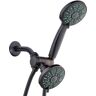 AquaDance Antimicrobial 48-Spray Patterns 4 in. single wall mount Dual Showerhead and Handheld shower in ORB finish