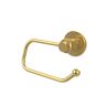 Mercury Collection Euro Style Single Post Toilet Paper Holder with Twisted Accents in Unlacquered Brass