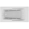 JACUZZI CETRA 60 in. x 32 in. Acrylic Rectangular Drop-In Left Drain Whirlpool Bathtub in White