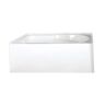 Kingston Aqua Eden Margaret 60 in. Acrylic Left-Hand Drain Rectangular Alcove Bathtub in White