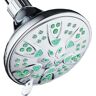 AquaDance Antimicrobial 6-Spray 4 in. High Pressure Single Wall Mount Fixed Adjustable Rain Shower Head in chrome