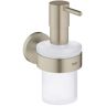 Grohe Essentials Wall-Mounted Soap Dispenser with Holder in Brushed Nickel InfinityFinish