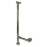 Westbrass Fully Finished Linear Overflow with Ball Joint and Tip-Toe Drain Function, Satin Nickel