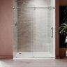 UNIKOO UKS04 66 to 72 in. W x 76 in. H Sliding Frameless Shower Door in Chrome, EnduroShield 3/8 in. SGCC Clear Glass