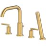 JACUZZI Contento 2-Handle Deck Mount Roman Tub Filler in Brushed Bronze