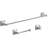 Italia Bianca 3-Piece 24-in. Towel Bar Bathroom Hardware Set in Matte White