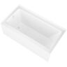 Universal Tubs Amber 5 ft. Acrylic Rectangular Drop-in Non-Whirlpool Bathtub in White