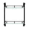 MODONA Oval 14.75 in. W Double Glass Wall Shelf with Pre-Installed Rails in Rubbed Bronze