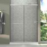 Xspracer Victoria 54 in. W x 72 in. H Sliding Framed Shower Door in Brushed Nickle Finish with Clear Glass