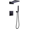 Aurora Decor Dimo Single-Handle 3-Spray High Pressure Shower Faucet in Matte Black(Valve Included)